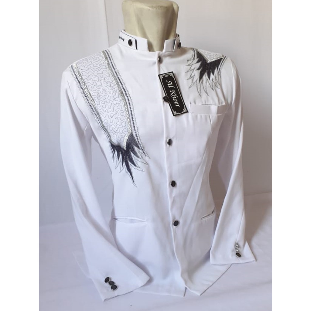 JASKO BAJU KOKO SEMI JAS BORDIR BUSANA PRIA MUSLIM