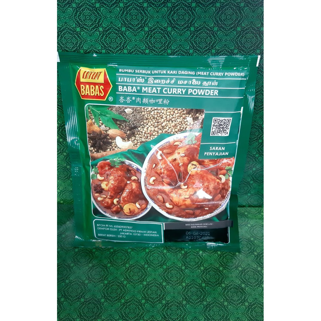 

BABAS MEAT CURRY POWDER BABAS FISH POWDER BABAS CHILLI POWDER BABA MEAT CURRY POWDER 250GR