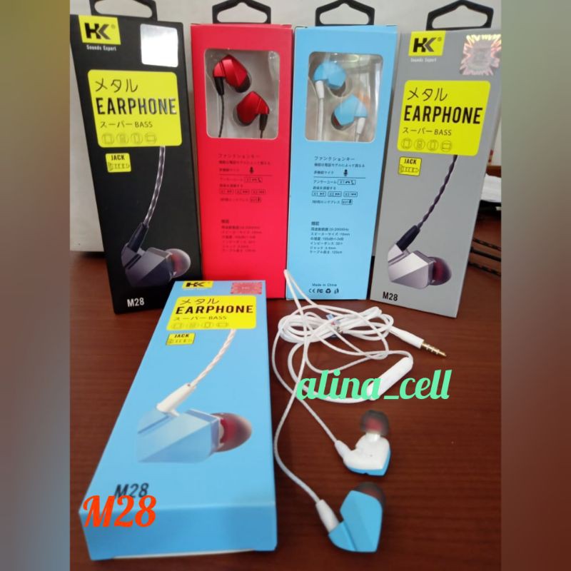 HK M28 HF HEADSET EARPHONE SUPER BASS HK ORIGINAL