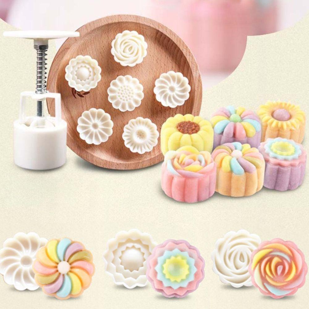 Populer 6gaya Bulat Bunga Baking Fondant Pastry Cookies Cutter