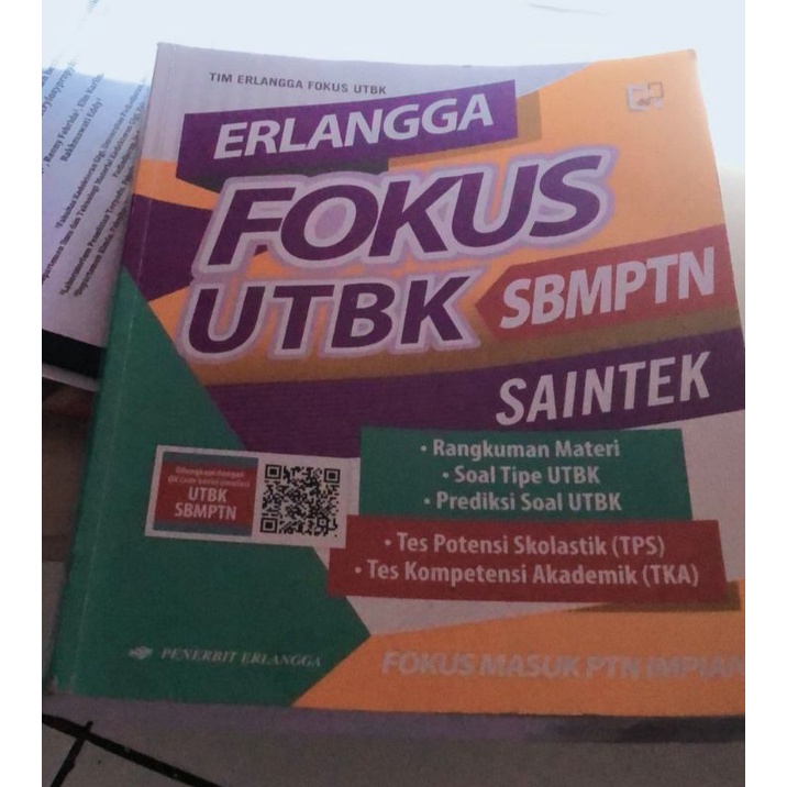 Bekas / Preloved Buku Fokus UTBK SBMPTN Saintek Tahun 2022 Penerbit Erlangga