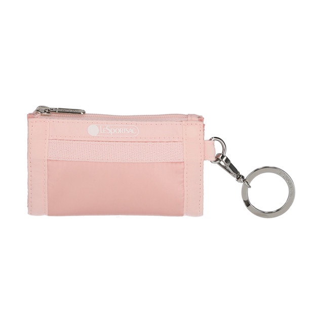 LeSportsac SHEEN ZIP CARD CASE In PINK BLUSH L3856C340W21