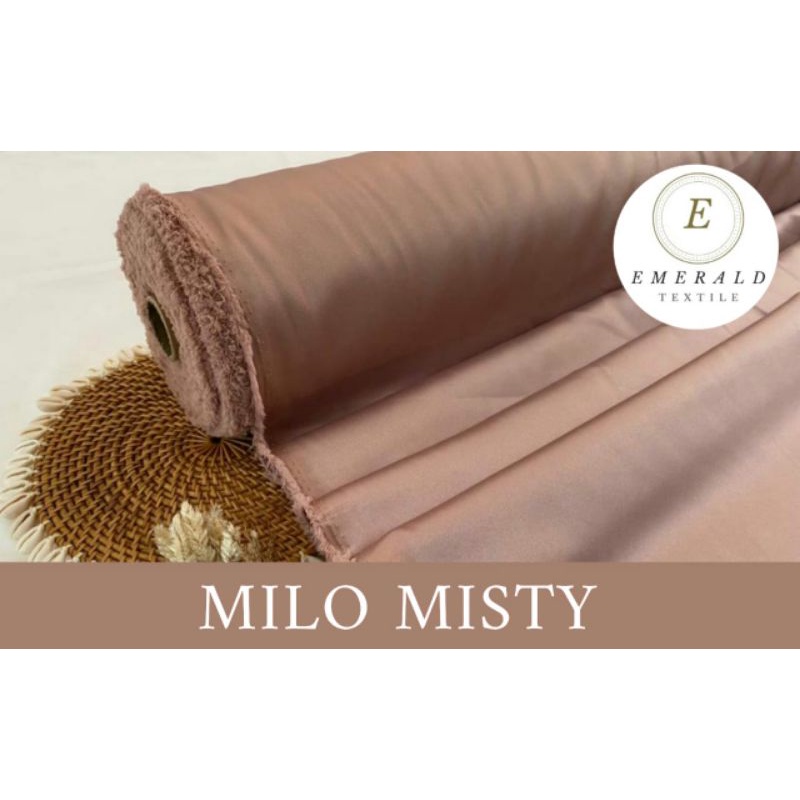 ( BUKAN HIJAB ) SETENGAH METER Kain Satin Velvet Roberto Cavalli Silk Premium - Milo Misty ( HARGA PER 50cm KAIN )