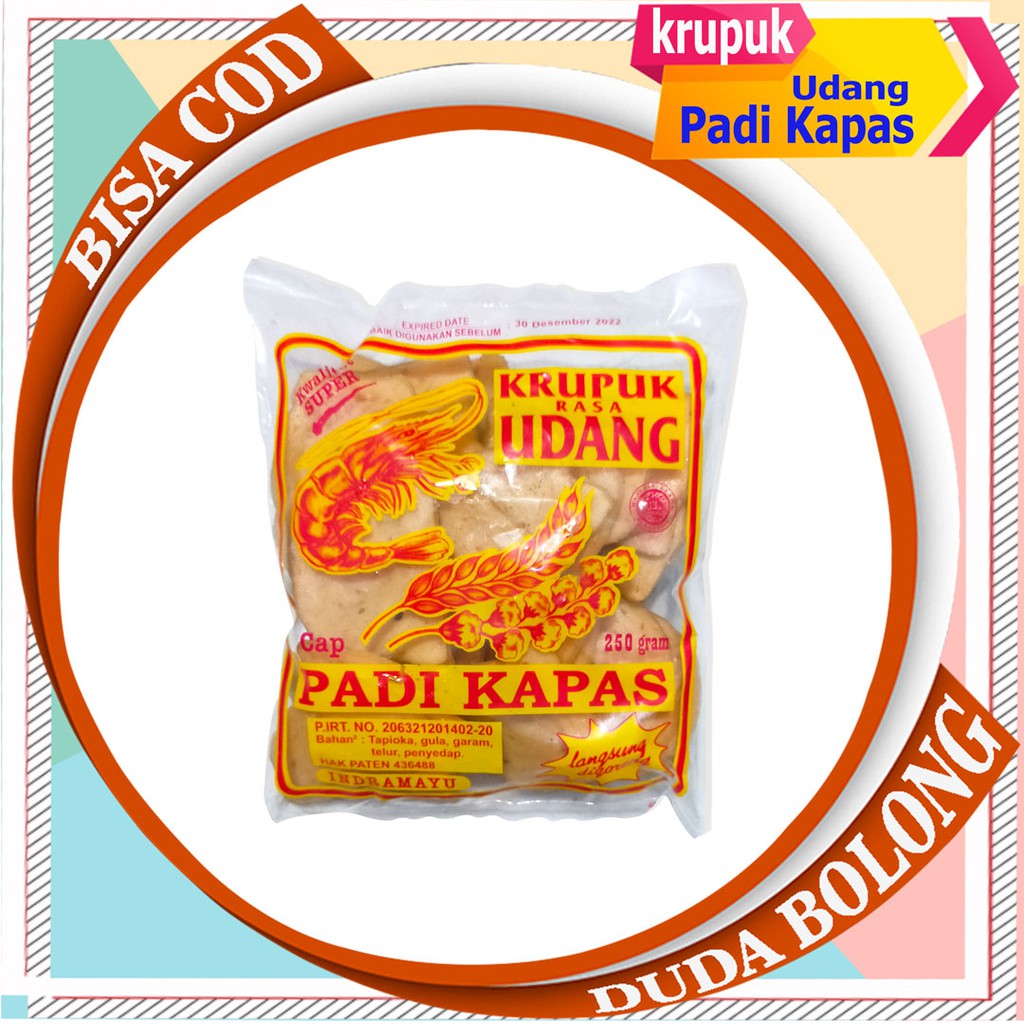 

Kerupuk Udang Padi Kapas Krupuk Mentah Isi 250g Khas Indramayu