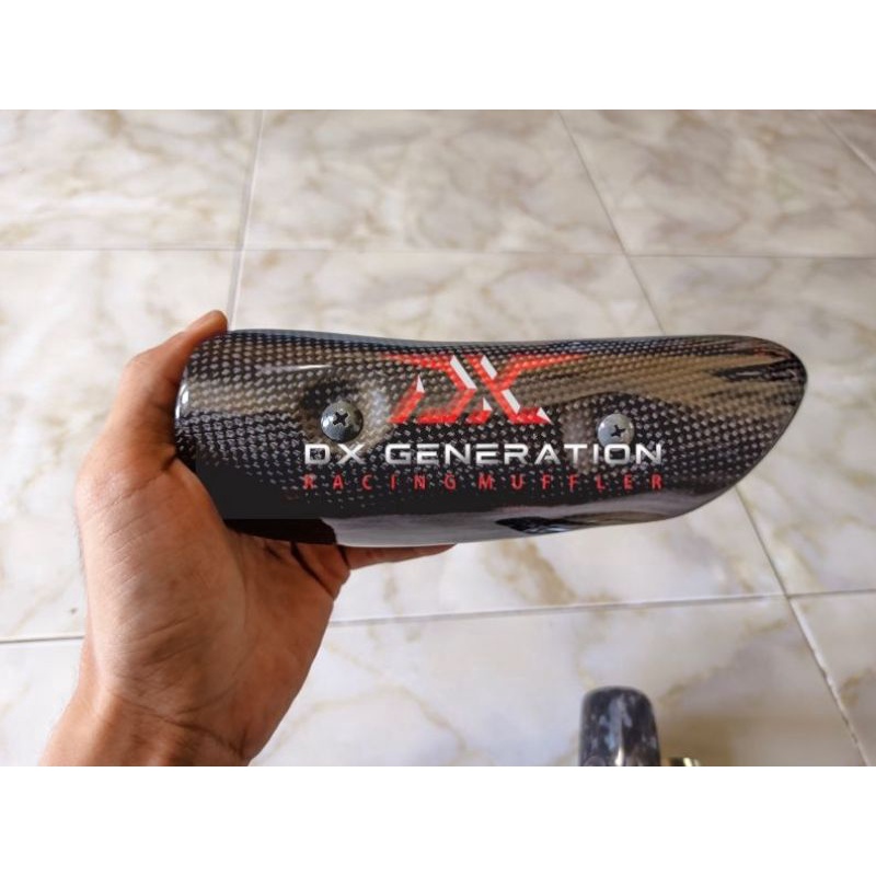 Pipe Guard Carbon & Cover Carbon Knalpot RvR Long, RvR Short, A1R, SR1, XMAX (ORIGINAL DX Generation