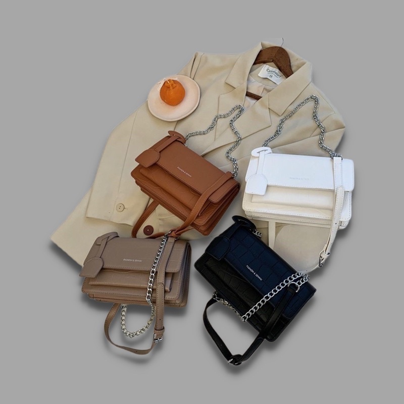 Tas Selempang wanita import croco premium