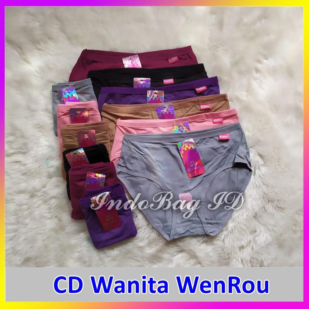 Undies CD Wenrou Satuan Celana Dalam Dewasa CD Wanita Polos CD Import Murah Best Seller