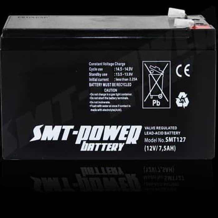 Baterai UPS / VRLA / Aki Kering Samoto SMT 12V 7.5A ORIGINAL Battery