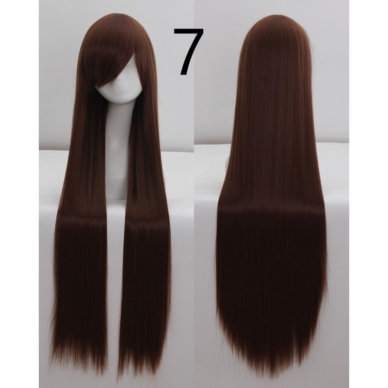 099 NATURAL wig base 100 cm lurus wanita cosplay rambut palsu