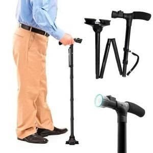 Safety Crutch Crutches Truncheon Walking Stick Walk Strenuous LED