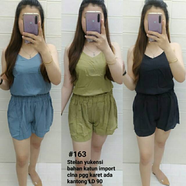 VI163 IMPORT SETELAN YUKENSI PAKAIAN WANITA SET SETELAN