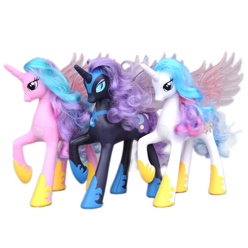 Import NEW 22cm  My Little Pony Friendship is Magic Princess Celestia Cadance Luna Action Figure