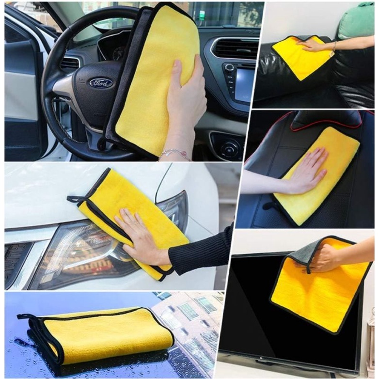 Kain Lap Mobil Super Soft 30x40 cm Tebal Microfiber Lap Motor Lap Meja