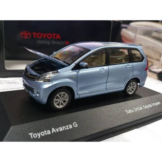 Diecast miniatur mobil toyota avanza type G blue original auto2000