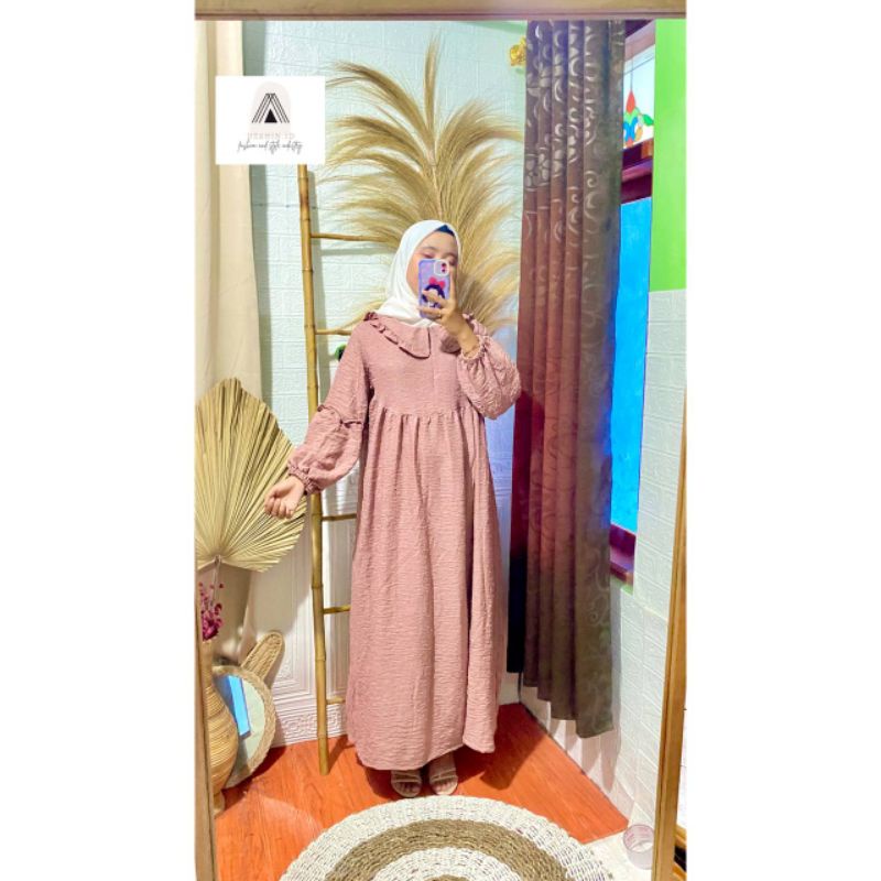 Gamis Cringkel || Gamis uragiri || Gamis airflow || Gamis kringkel Polos uragiri || Gamis Uragiri || Gamis kringkel || Amyra Dress  ||
