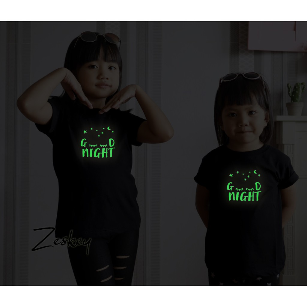 Zeskey baju tidur anak kaos  nyala  anak piyama anak 