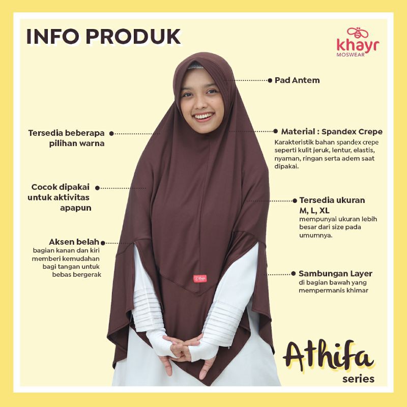 Khimar Instan Athifa series belah lengan | By Khayr Moswear-4