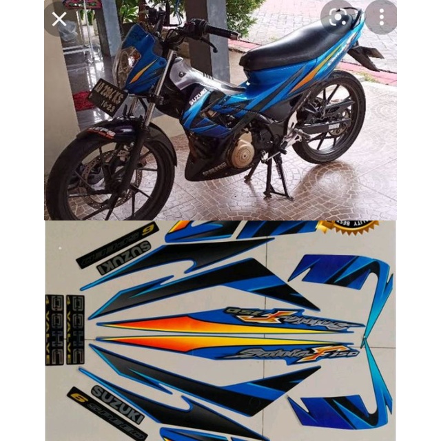 STIKER STRIPING FU 2008 BIRU