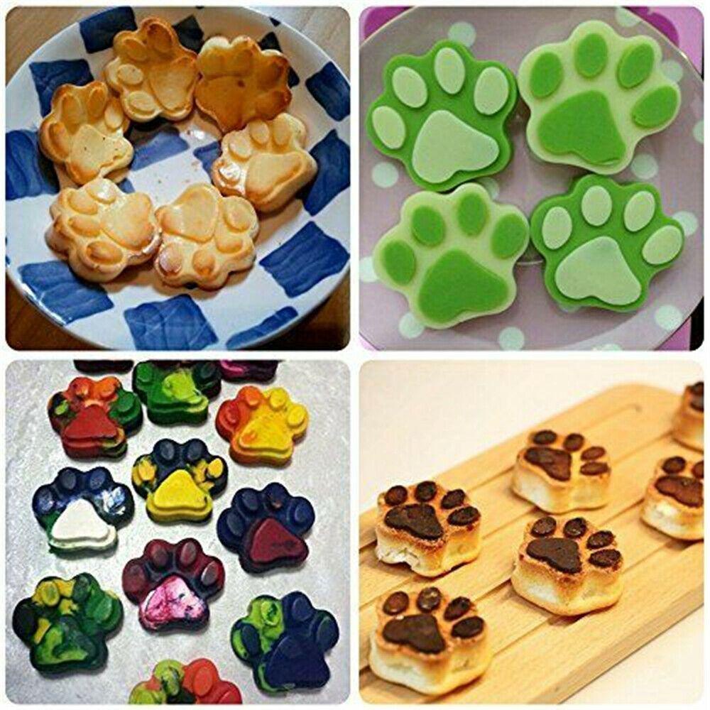 Populer Cetakan Kue Coklat Alat Baking Bentuk Tulang Puppy Dog Paw Handmade Ice Cube Tray