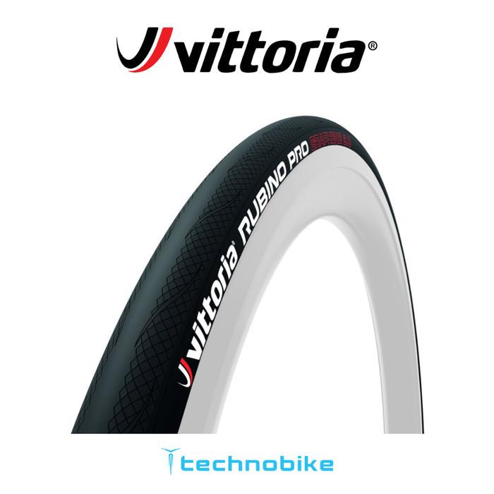 Komponen Sepeda Tyre Road Clincher Vittoria Rubino Pro Iv 700X25 Full Black