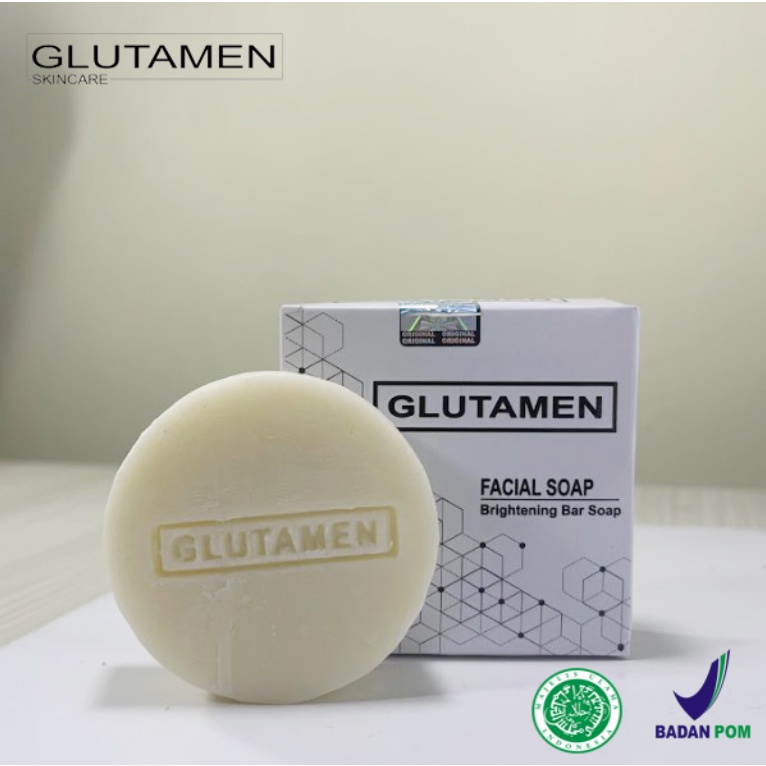facial soap glutamen sabun pemutih kulit wajah pria sabun glutamen