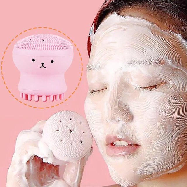 `ღ´ PHINKL `ღ´ octopus pembersih wajah alat gurita cuci muka buat busa hemat sabun wajah badan facial wash