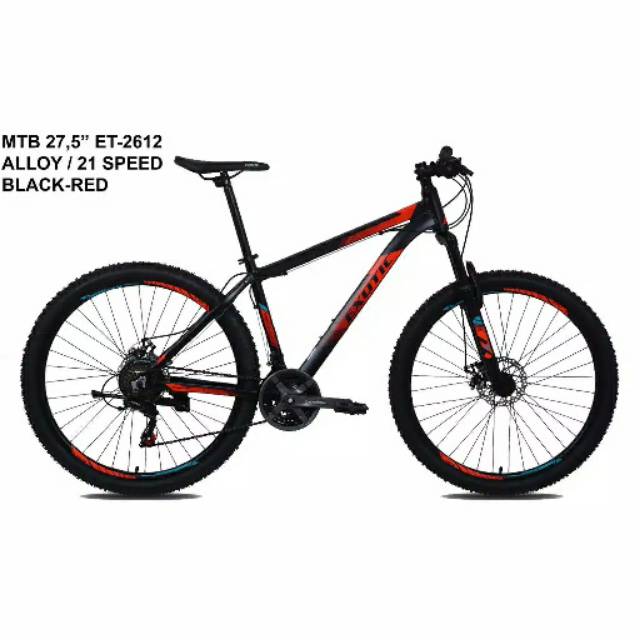 MTB 27,5 EXOTIC 2612 ET SEPEDA GUNUNG SHIMANO ORIGINAL 21Speed BONUS BOTOL MINUM