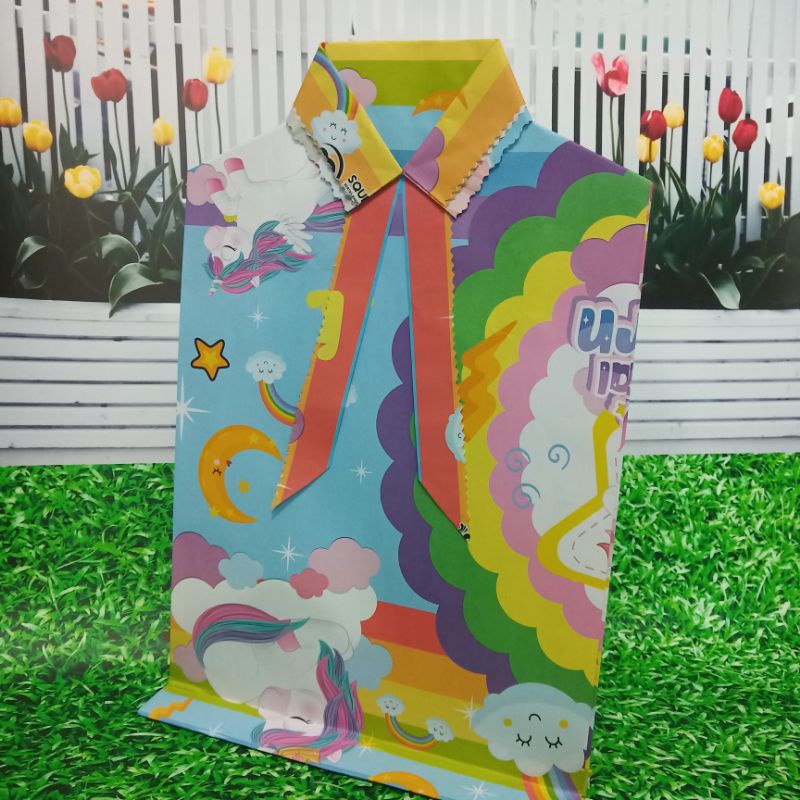 

Kertas Kado Instan / Bungkus Kado Instans / Praktis -Model Kemeja Wanita_PEGASUS UNICORN_HVS