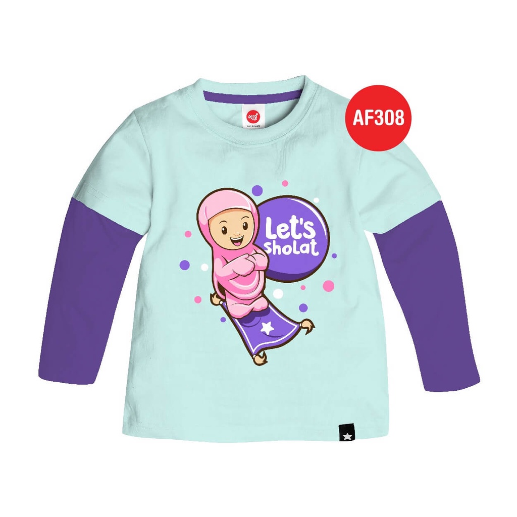 Kaos Anak Muslim Afrakids AFRA - AF308 Let's Sholat