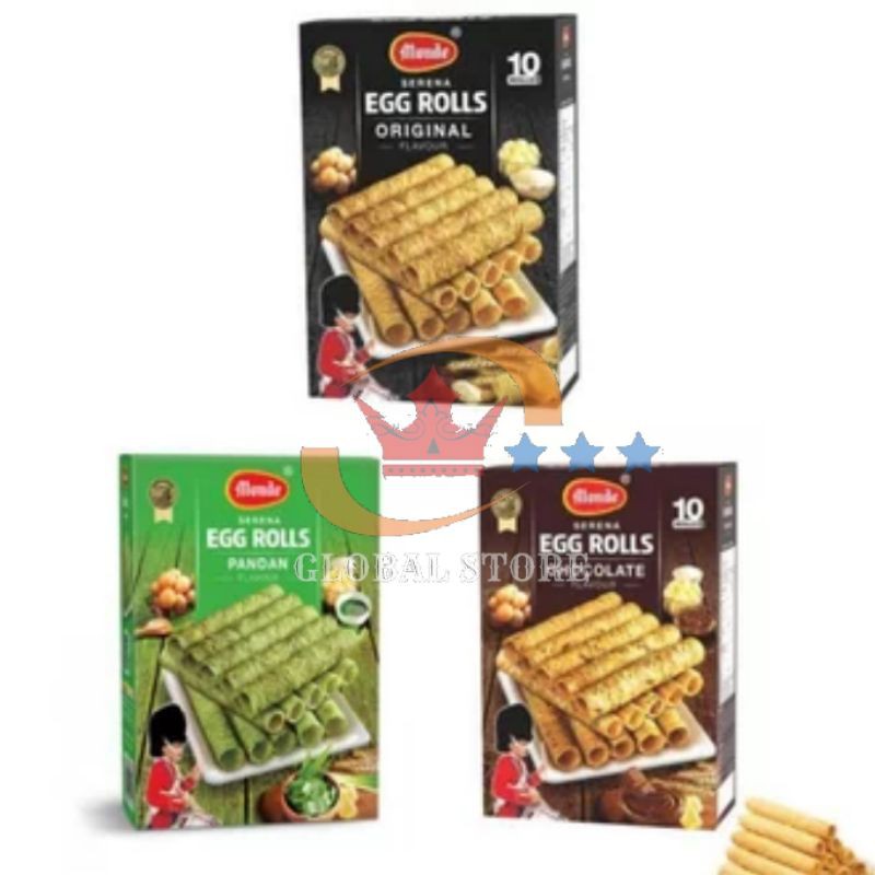 monde serena egg roll all original / pandan 70 gram / coklat 168 gram