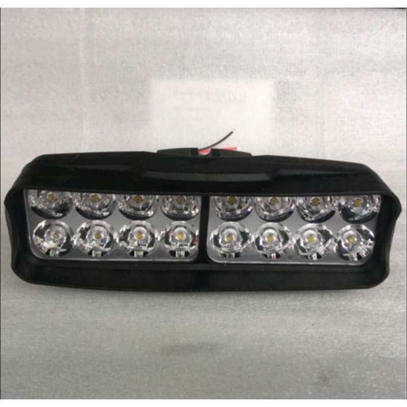 lampu led bar tembak sorot 16led 16watt motor mobil 12V