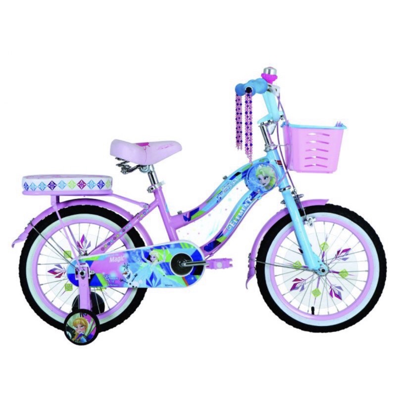Sepeda Anak Element Disney Series Frozen 1.0 12 16 18 Inch Frame Hi Teen Steel Kuat dan Tahan Lama-18