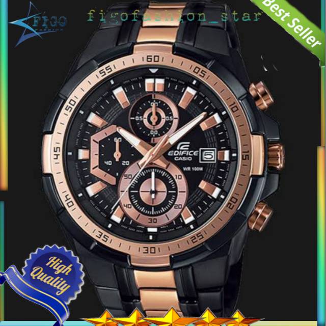 Jam tangan new casio fashion pria cowok merk edifice EFR 539 terbaru keren mewah origunal BM