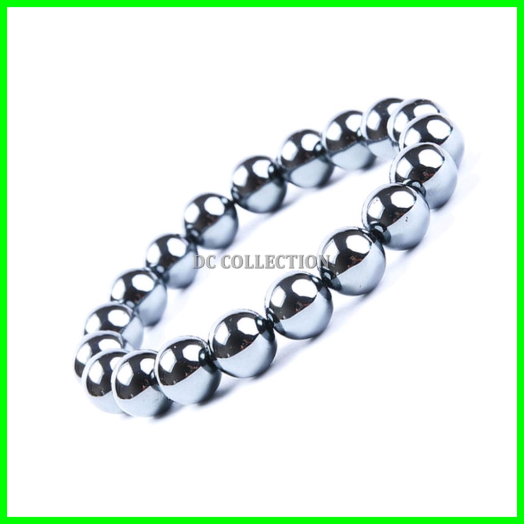GELANG NATURAL HEMATITE BLUSTIN 10MM