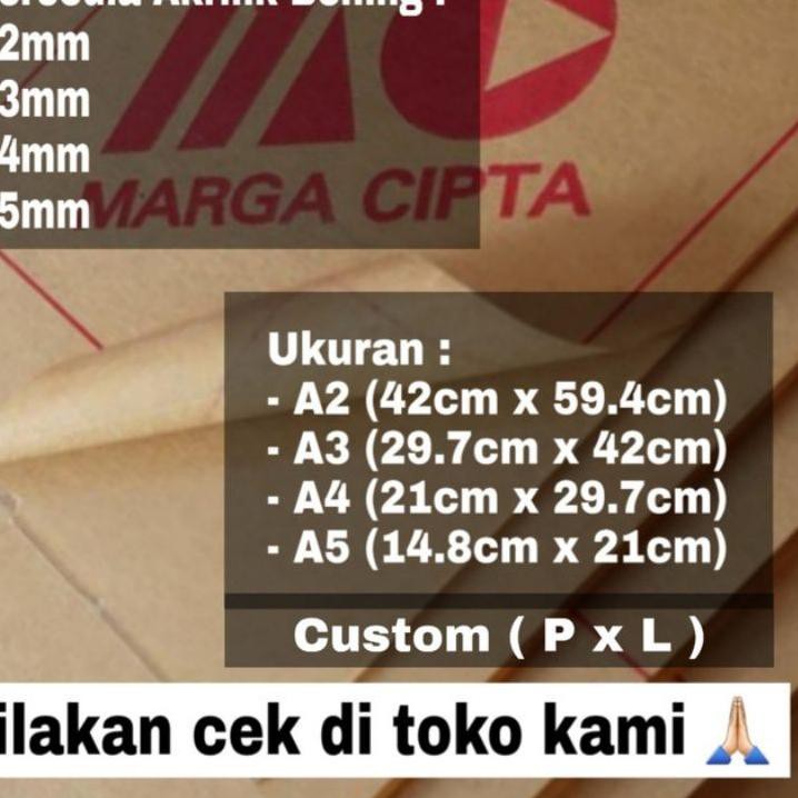 

HITZ 2020 AKRILIK lembaran 2mm uk. A5 / Akrilik bening / Marga cipta / Arcylic