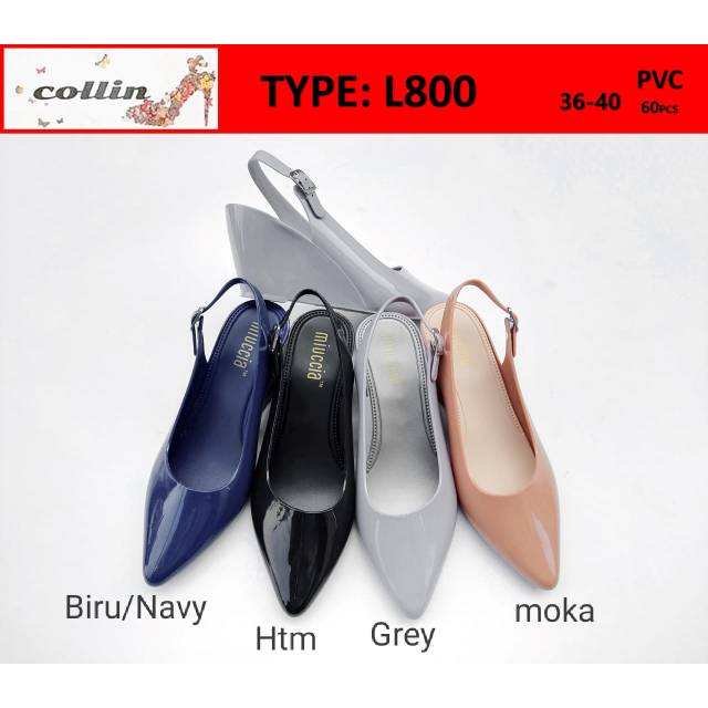 Collin L800 Sepatu Jelly Wedges Naura