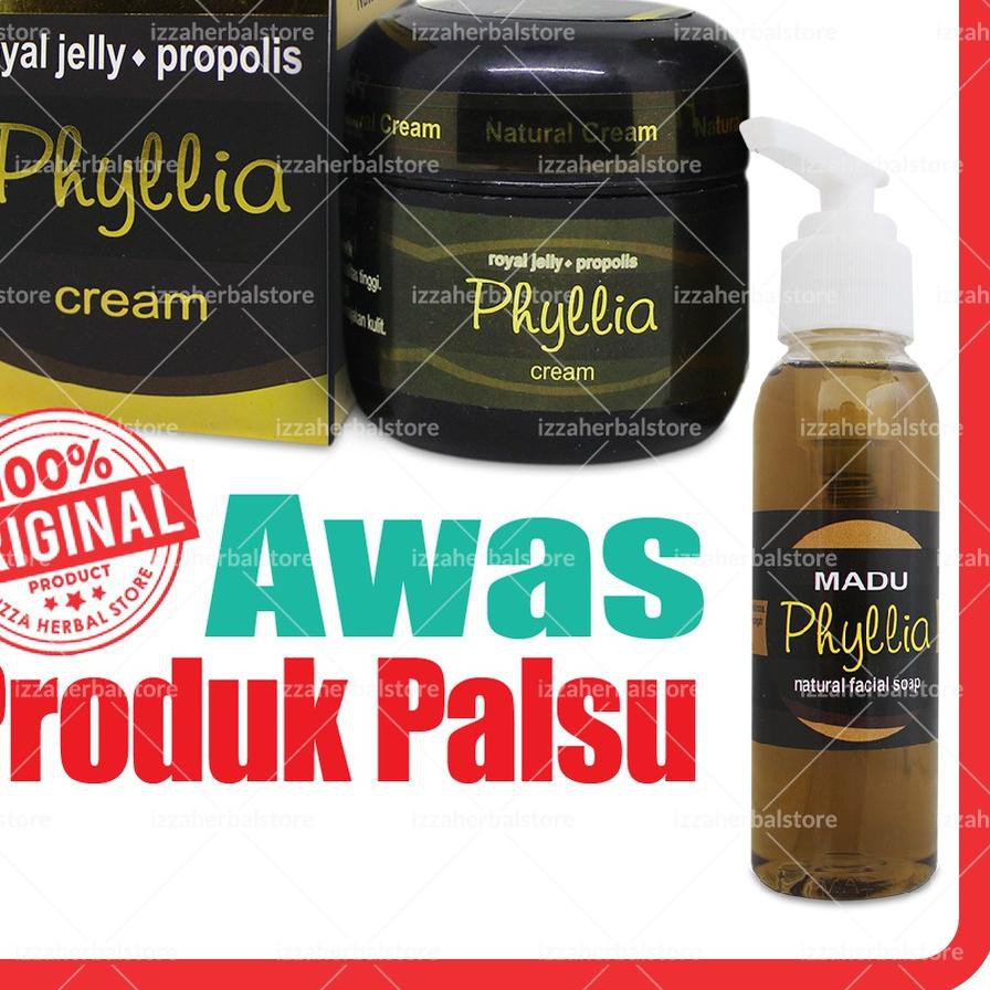 Barang Pilihan - PHYLLIA CREAM ORIGINAL Bonus Phyllia Soap - Paket Cream Wajah Herbal Alami