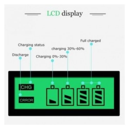 Smart Charger Baterai 4 Slot LCD Display For AA AAA NiMh NiCd C903W 111107