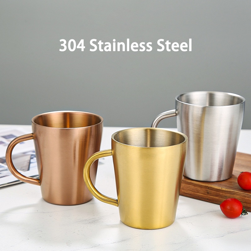 Mi.more Mug Stainless Steel 304 300ml Gold/Rosegold Double Layer