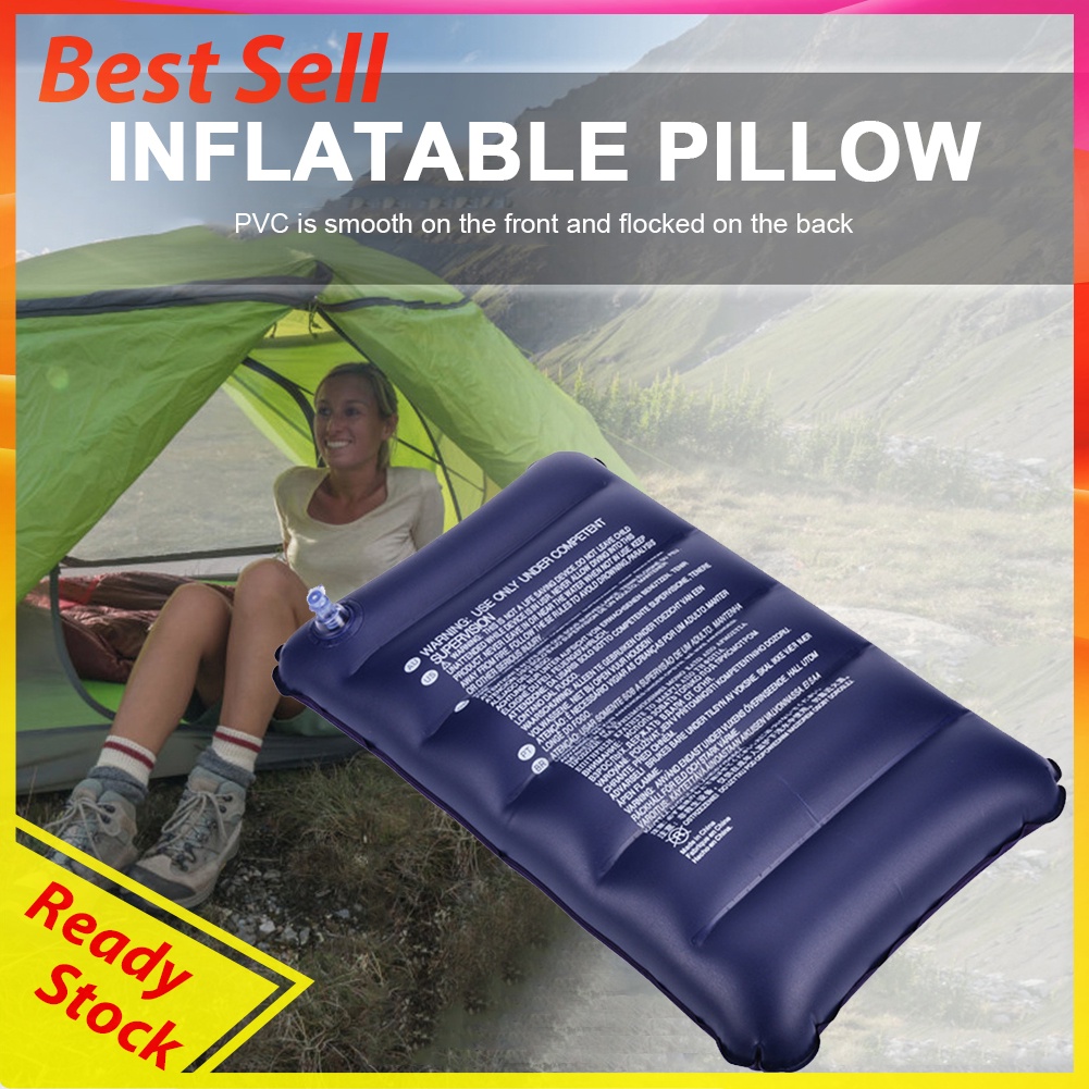 Inflatable Outdoor Camping Pillow Foldable Portable Car Plane Sleep Cushion