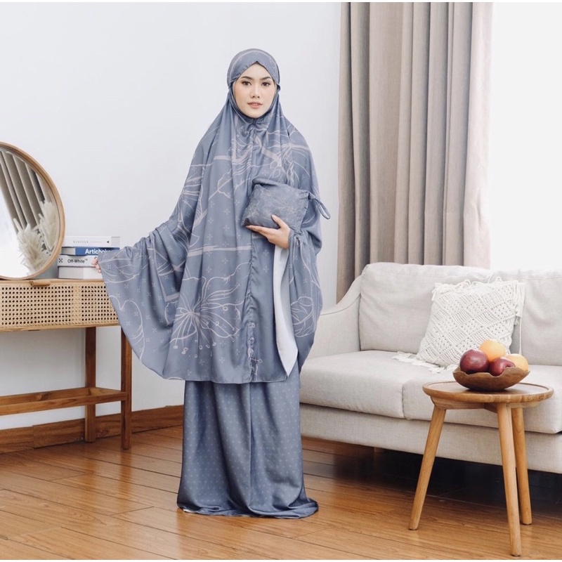 MAYARA - Mukena Nama 2 in 1 : Silk Gorgis Praying Set