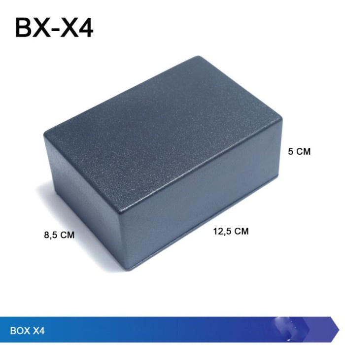 Box Plastik Hitam Type X4 (12.5x8.5x5cm) Kotak Elektronik Project Promo Sale