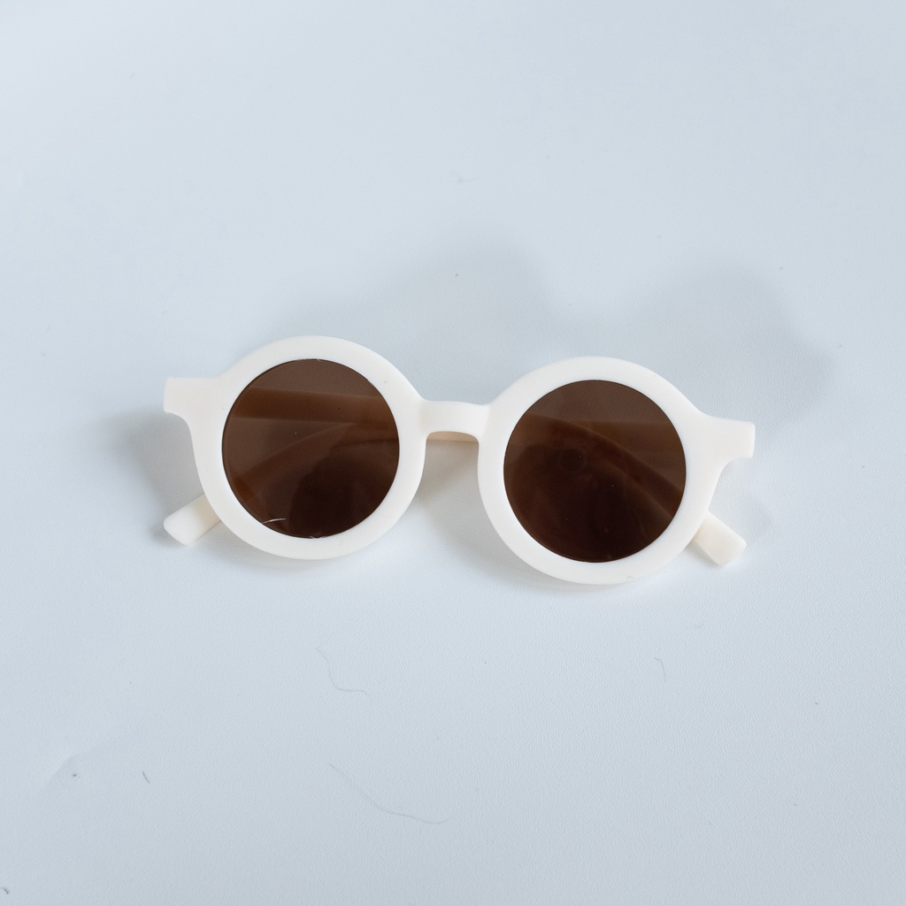 IRIS - KACAMATA ANAK PREMIUM ANTI UV BABYSUNGLASSES KACAMATA BAYI KACAMATA KUNING ABU HIJAU BIRU-Cream
