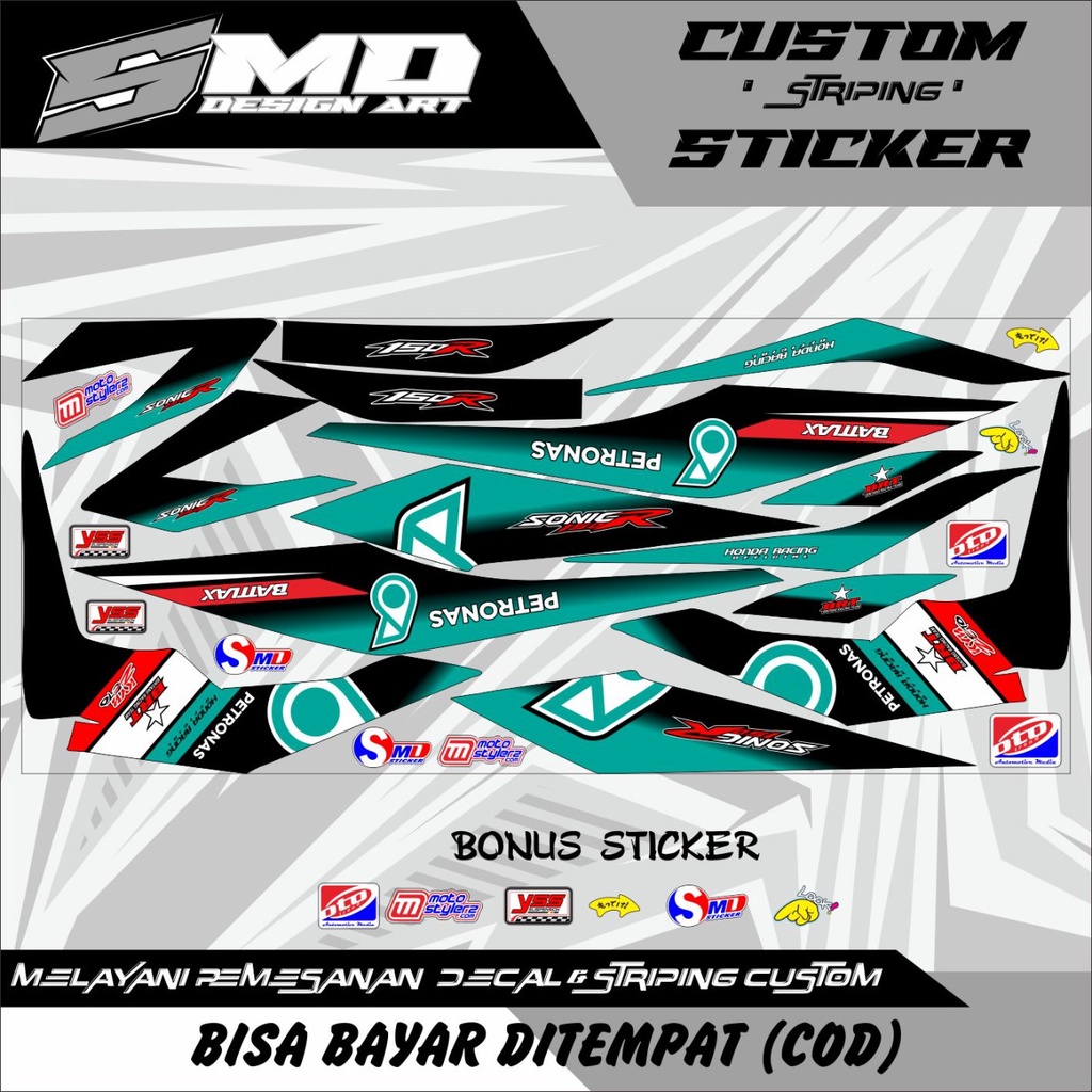 STRIPING VARIASI MOTOR SONIC PETRONAS