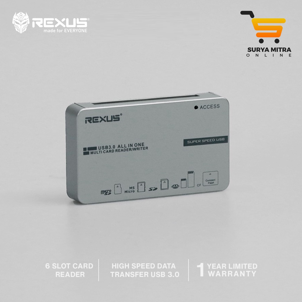 Rexus USB 3.0 Card Reader All in 1 Multi Card Reader RXC308 | RXC-308