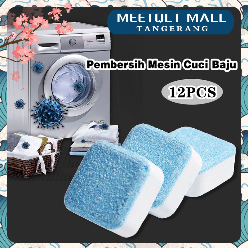 ★12pcs★ Tablet Pembersih Mesin Cuci Anti Bakteri/Tablet Pembersih Mesin Cuci Deep Cleaning/Washing Machine Cleaning Tablet/Bubuk Pembersih Drum Mesin Cuci