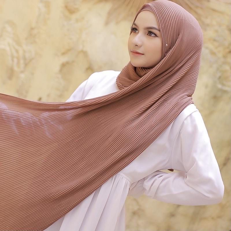 Kerudung Pashmina Plisket Full Ceruty Babydoll