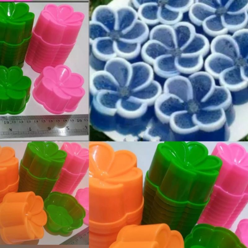 Cetakan putu/apem/puding motif bunga yasmine harga / 6 pcs