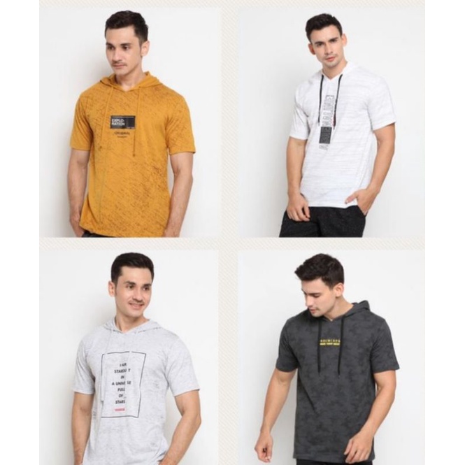 Baju kaos pria hoodie kekinian, bahan katun yang sangat nyaman di gunakan - Baju kaos cowok RED POIN