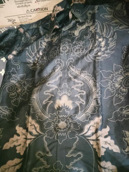 Hem Baju Seragam Kantor Kemeja Batik Pria Lengan Panjang Premium Katun Furing Motif Kanaka